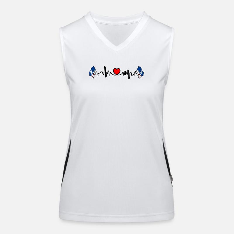 Jämtland Herzfrequenz-Design Funktionelles Kontrast-Tank Top für Frauen