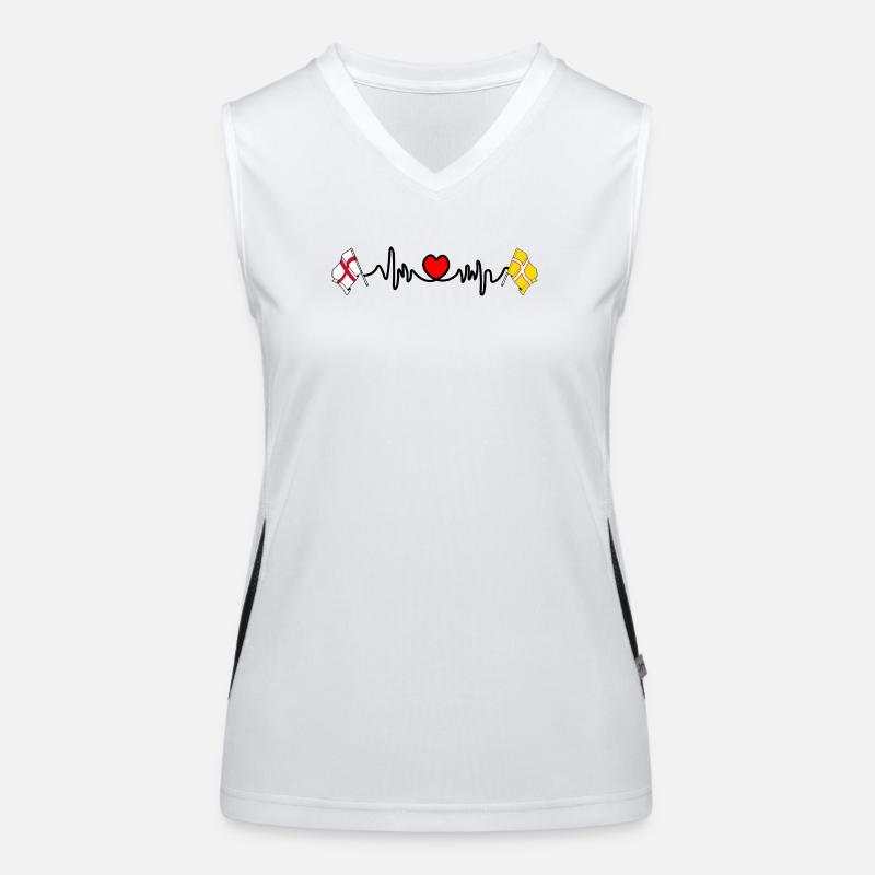 Dorset & England Herzfrequenz Funktionelles Kontrast-Tank Top für Frauen