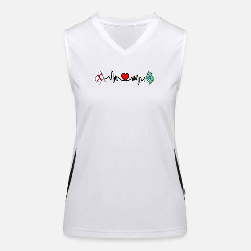 Herzfrequenz in Gloucestershire & England Funktionelles Kontrast-Tank Top für Frauen