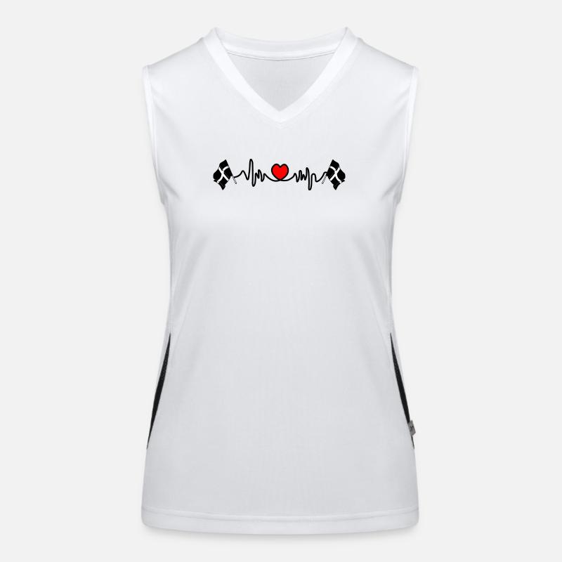 Herzfrequenz von Cornwall Funktionelles Kontrast-Tank Top für Frauen