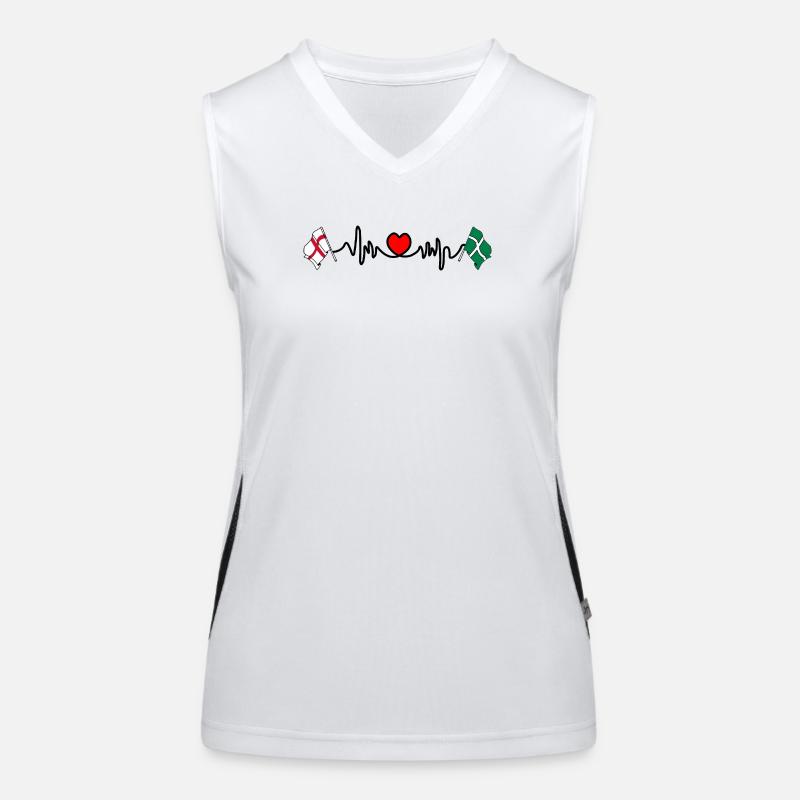 Devon & Angleterre Heartbeat Débardeur respirant contrasté Femme