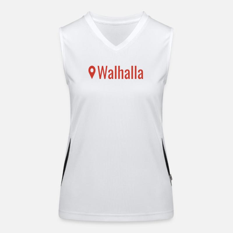 Wikinger Standort Walhalla  Funktionelles Kontrast-Tank Top für Frauen
