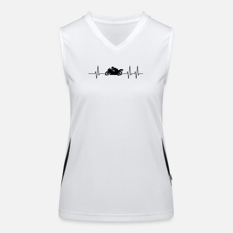 motorcycle - Women's Functional Contrast Tank Top - white/black