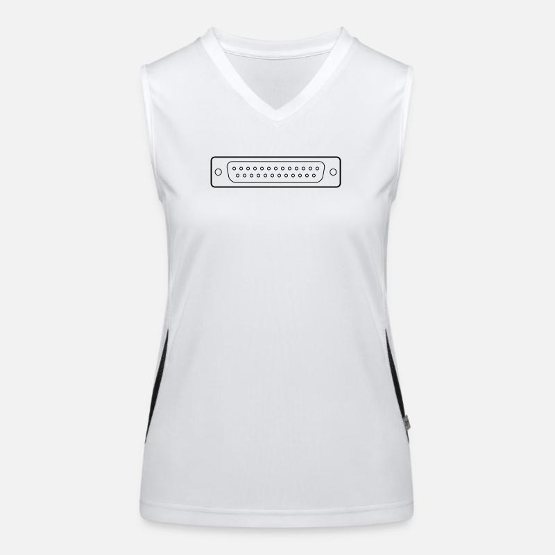 DB 25 Connector Parallel, Printer Women's Functional Contrast Tank Top