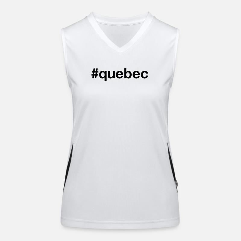 QUEBEC Canada Kanada Hashtag Funktionelles Kontrast-Tank Top für Frauen