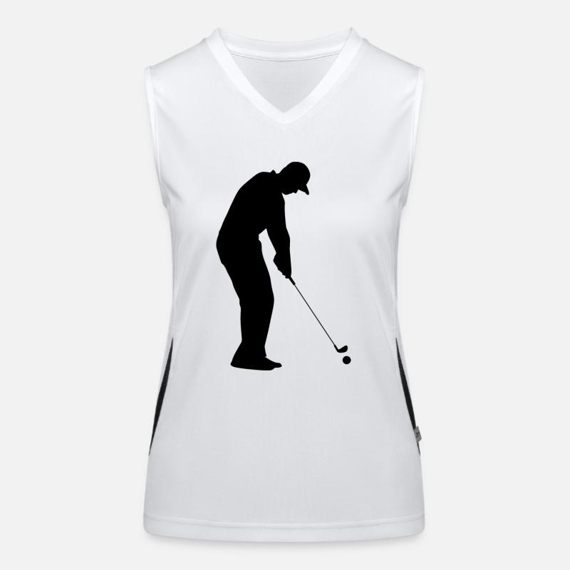 Golf Golfer Golfer Terrain de golf Débardeur respirant contrasté Femme