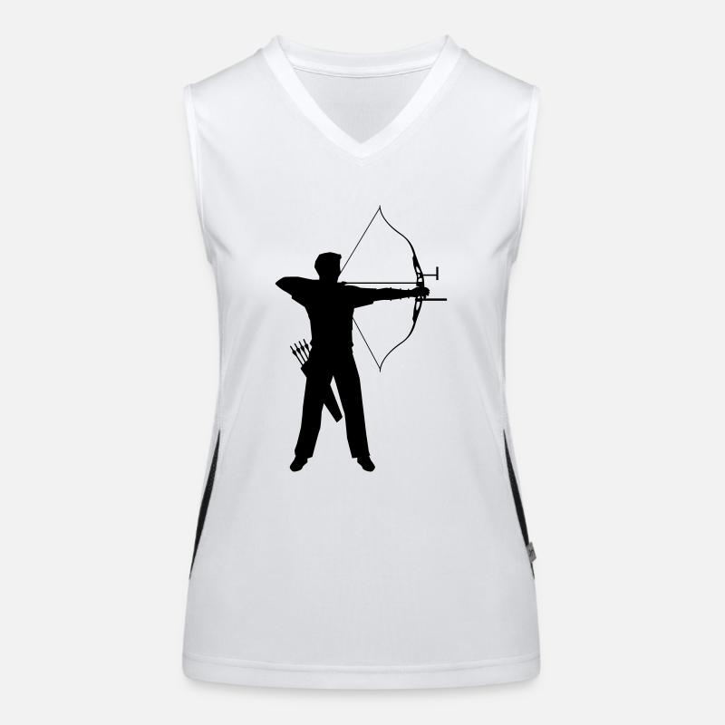archery-bow and arrows Women's Functional Contrast Tank Top
