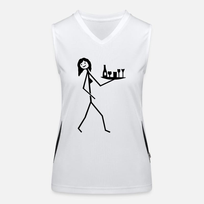 Kellnerin Funktionelles Kontrast-Tank Top für Frauen