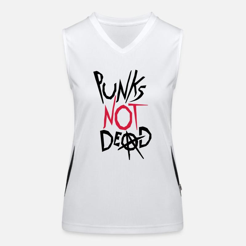 punks not dead quote Women's Functional Contrast Tank Top