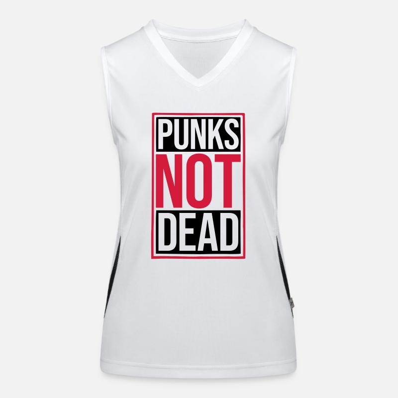 punks not dead quote Women's Functional Contrast Tank Top