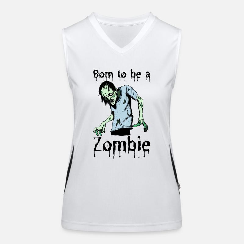 Born to be a Zombie I Geschenk Funktionelles Kontrast-Tank Top für Frauen
