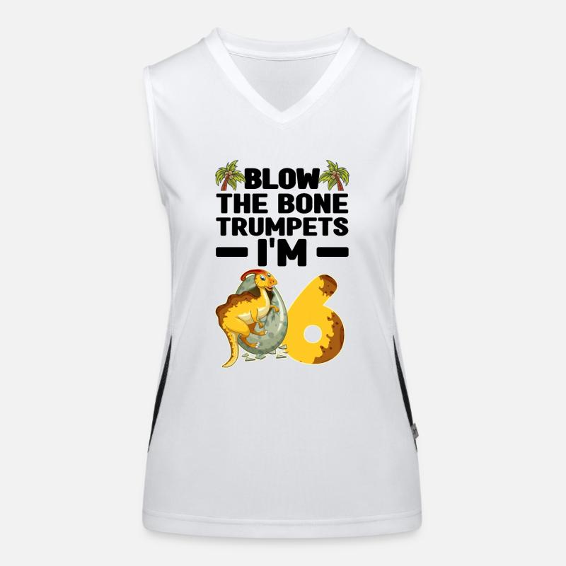 Dinosaurier Geburtstagsgeschenk Funktionelles Kontrast-Tank Top für Frauen