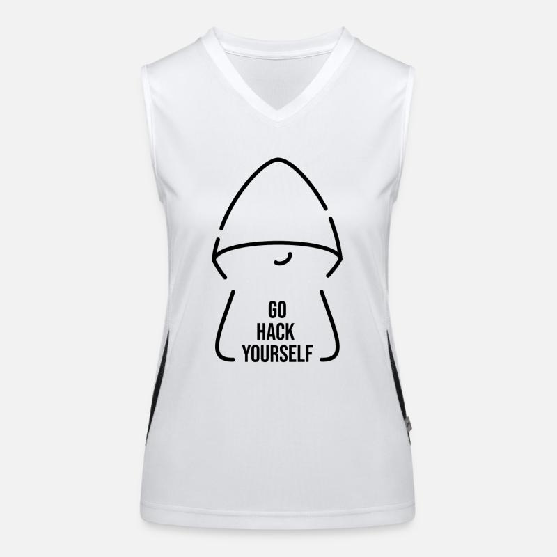 Go hack yourself Funktionelles Kontrast-Tank Top für Frauen