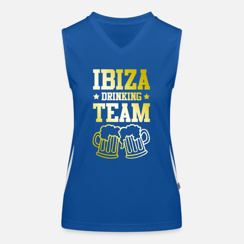 Ibiza Drinking Team Funktionelles Kontrast-Tank Top für Frauen