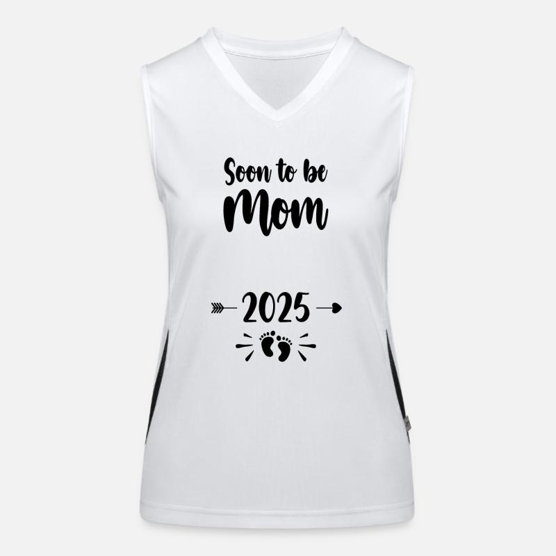 Mama Bald Mama 2025 Mutter schwangere Kinder Mot Funktionelles Kontrast-Tank Top für Frauen
