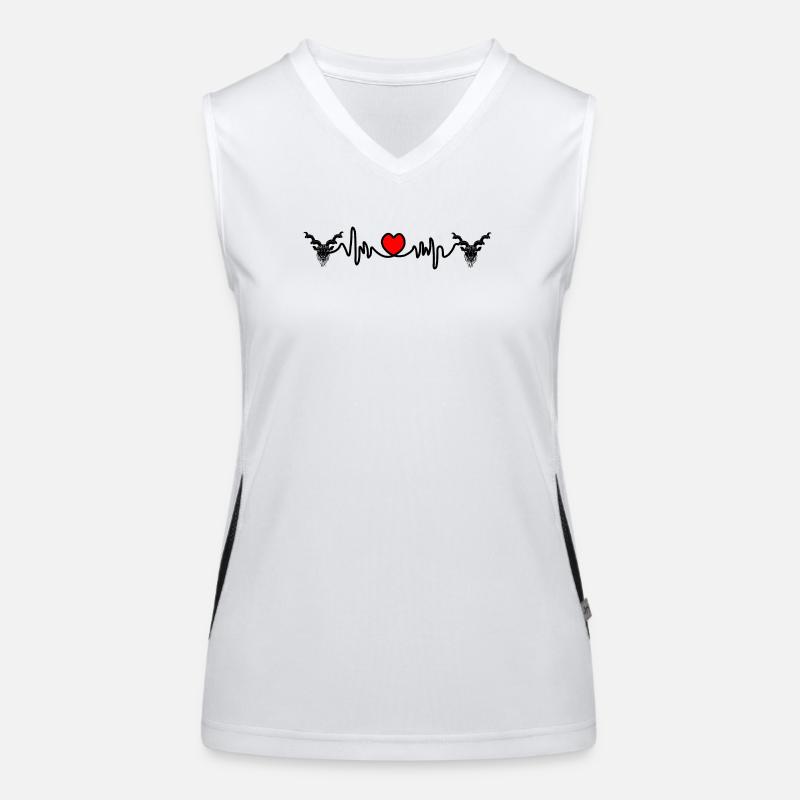 Herzfrequenz Cardio Steinbock Steinbock Steinbock Funktionelles Kontrast-Tank Top für Frauen