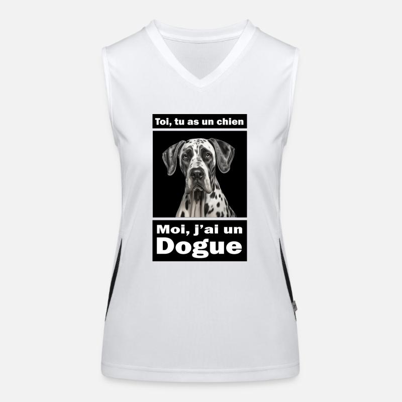 Moi, j'ai un Dogue Débardeur respirant contrasté Femme