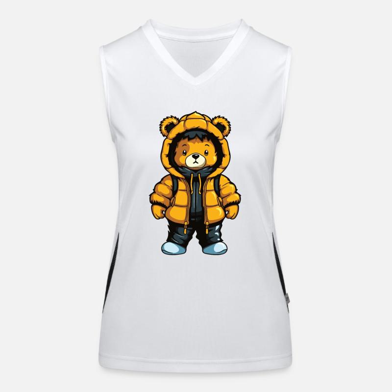 Bear Winter Comic Cute Women's Functional Contrast Tank Top
