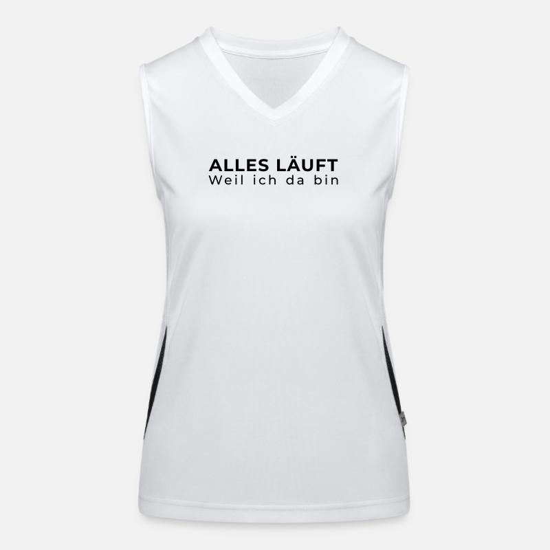 Everything is running – IT Administrator - Women's Functional Contrast Tank Top - white/black