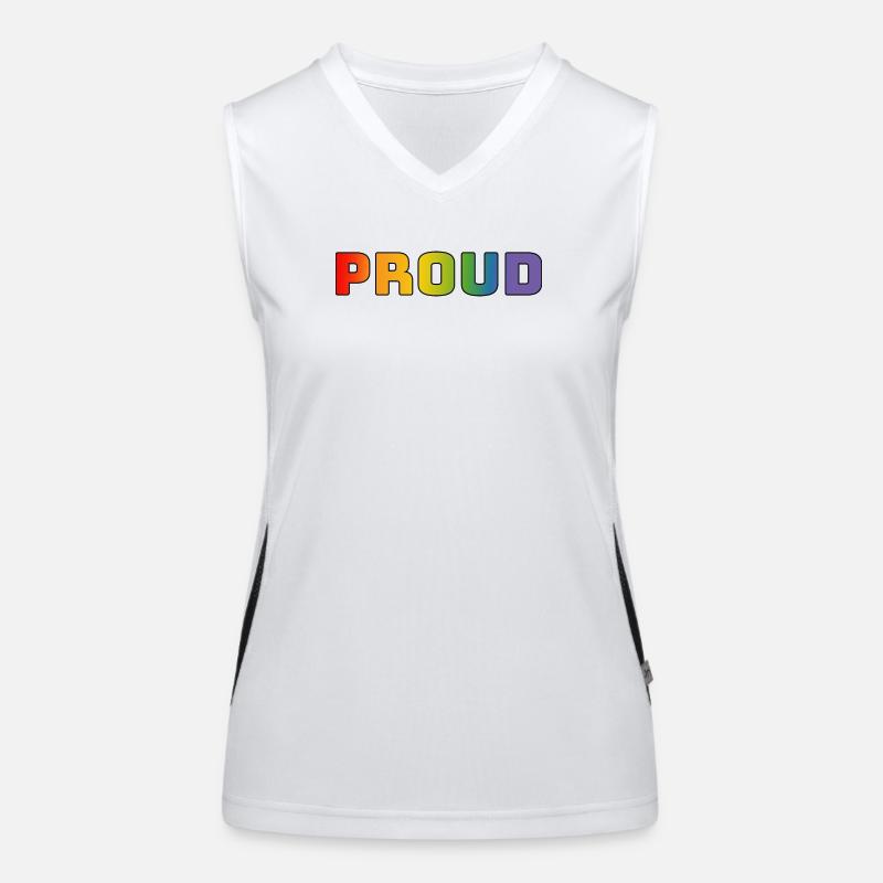 Rainbow proud black Women's Functional Contrast Tank Top