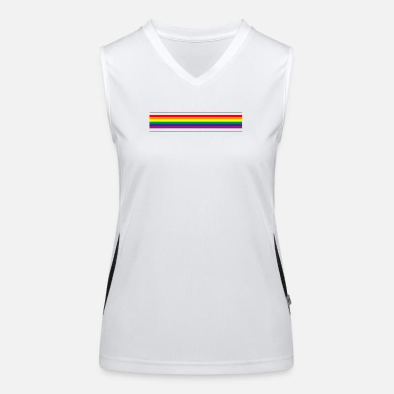 LGBT-T-Shirt-Farben mit Regenbogenflagge Funktionelles Kontrast-Tank Top für Frauen