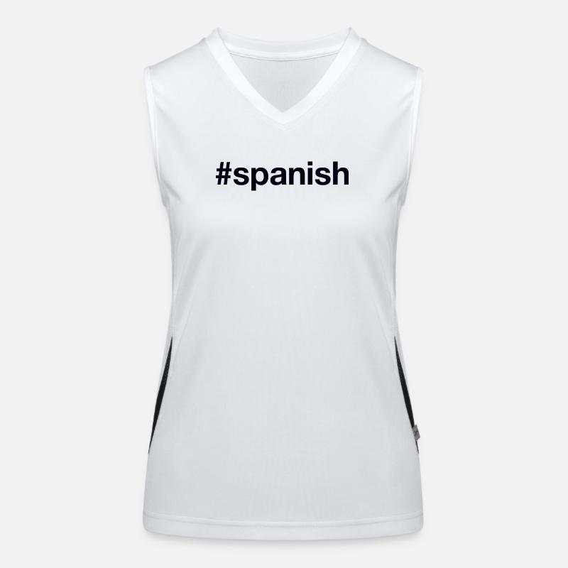 SPANISH Hashtag Spanisch Funktionelles Kontrast-Tank Top für Frauen