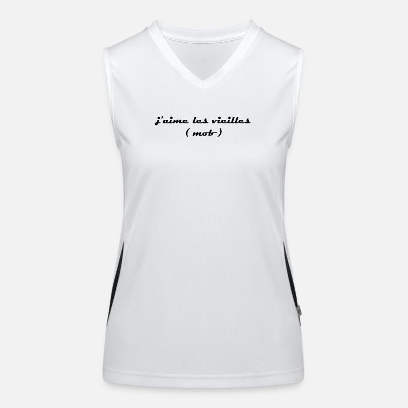 Ich mag alte Mobs Funktionelles Kontrast-Tank Top für Frauen