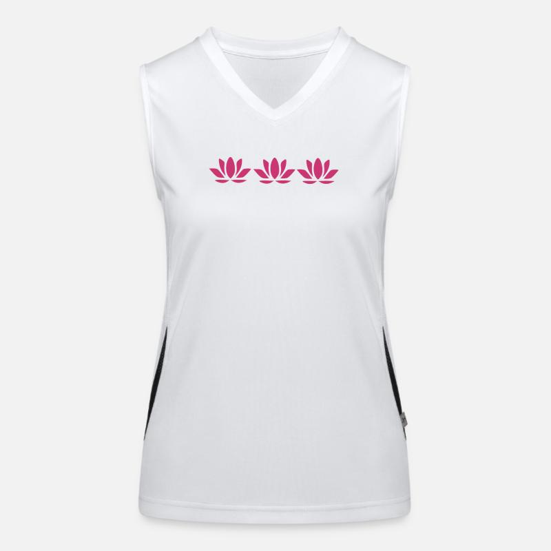 Fleur de lotus Fleur de lotus Fleur de lotus Fleur de violette Fleur de yoga Débardeur respirant contrasté Femme