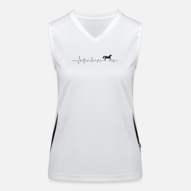 Herzschlag-Pferd Funktionelles Kontrast-Tank Top für Frauen