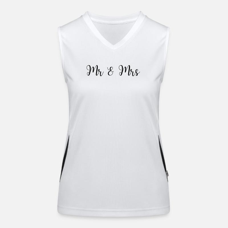 Mr & Mrs Wedding Design Women's Functional Contrast Tank Top
