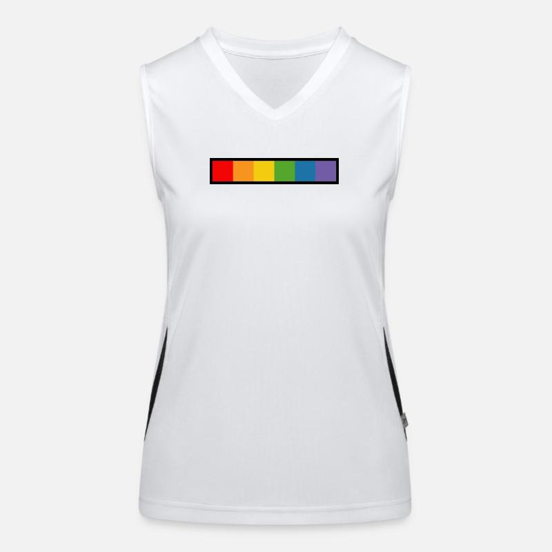 LGBT rainbow schwarz Funktionelles Kontrast-Tank Top für Frauen