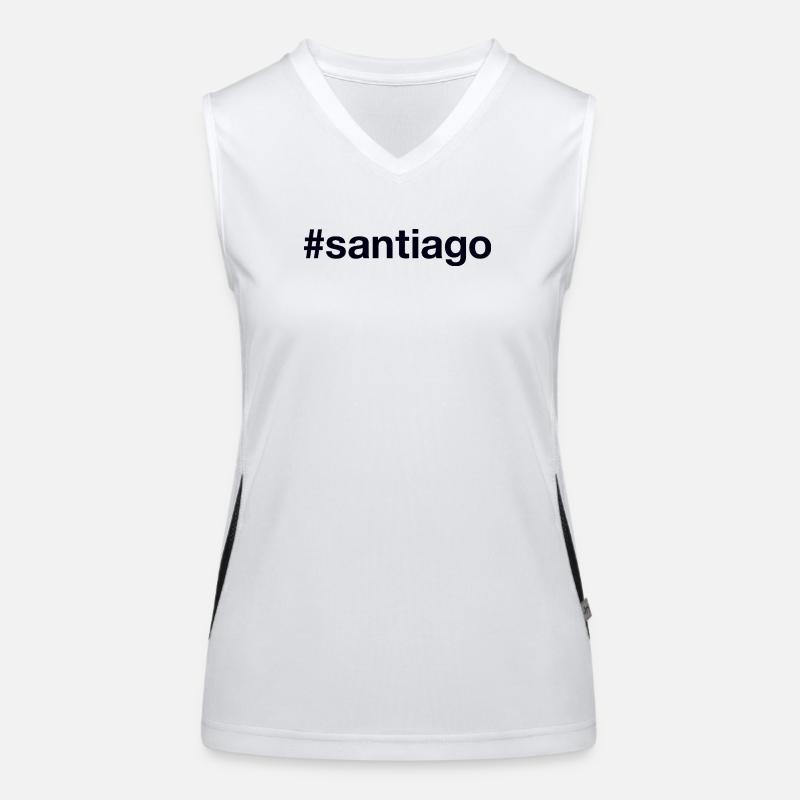 SANTIAGO Hashtag Chile Funktionelles Kontrast-Tank Top für Frauen