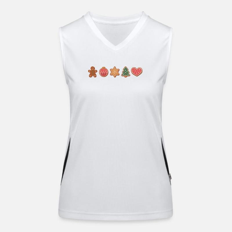 Biscuits et biscuits pour Noël Débardeur respirant contrasté Femme