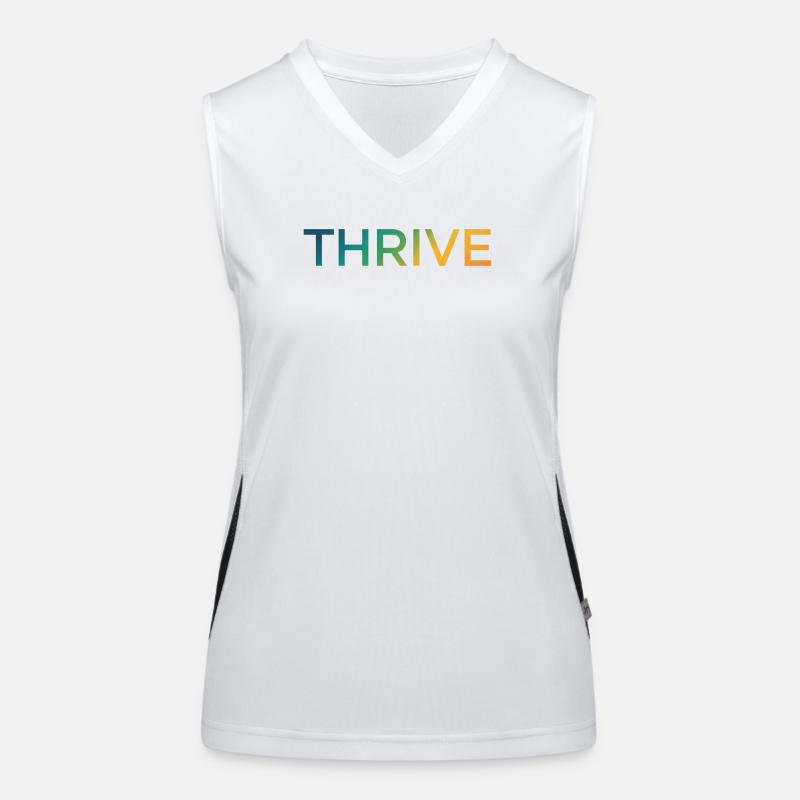 Thrive Gradient Lettering Women's Functional Contrast Tank Top