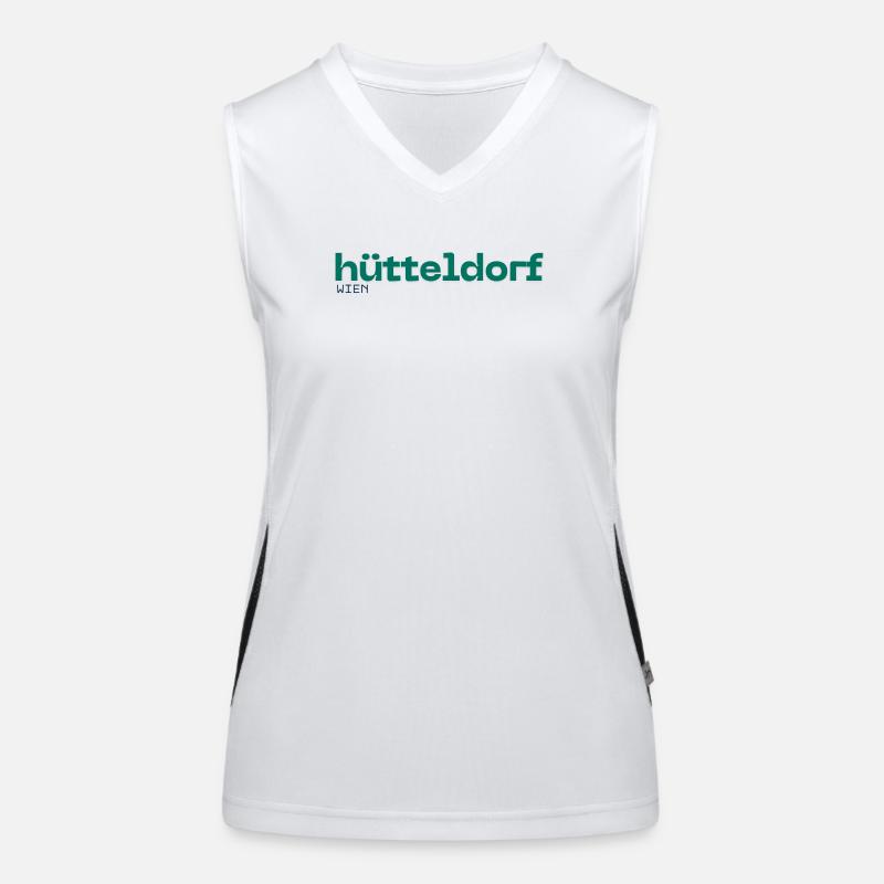 Hütteldorf Vienne - Beau design simple vert blanc Débardeur respirant contrasté Femme