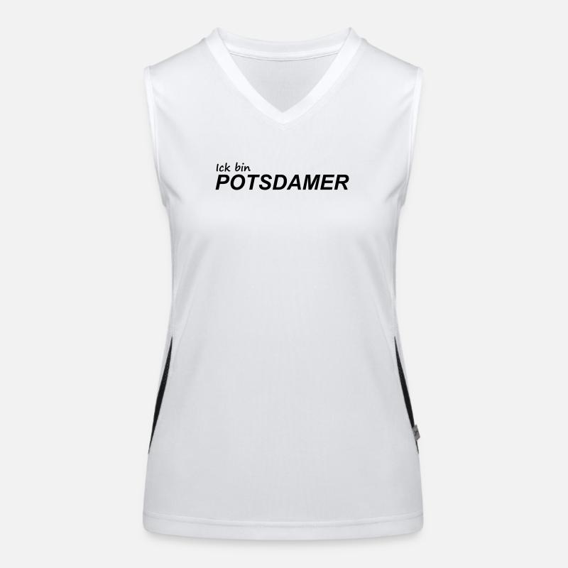 ICK BIN POTSDAMER Funktionelles Kontrast-Tank Top für Frauen