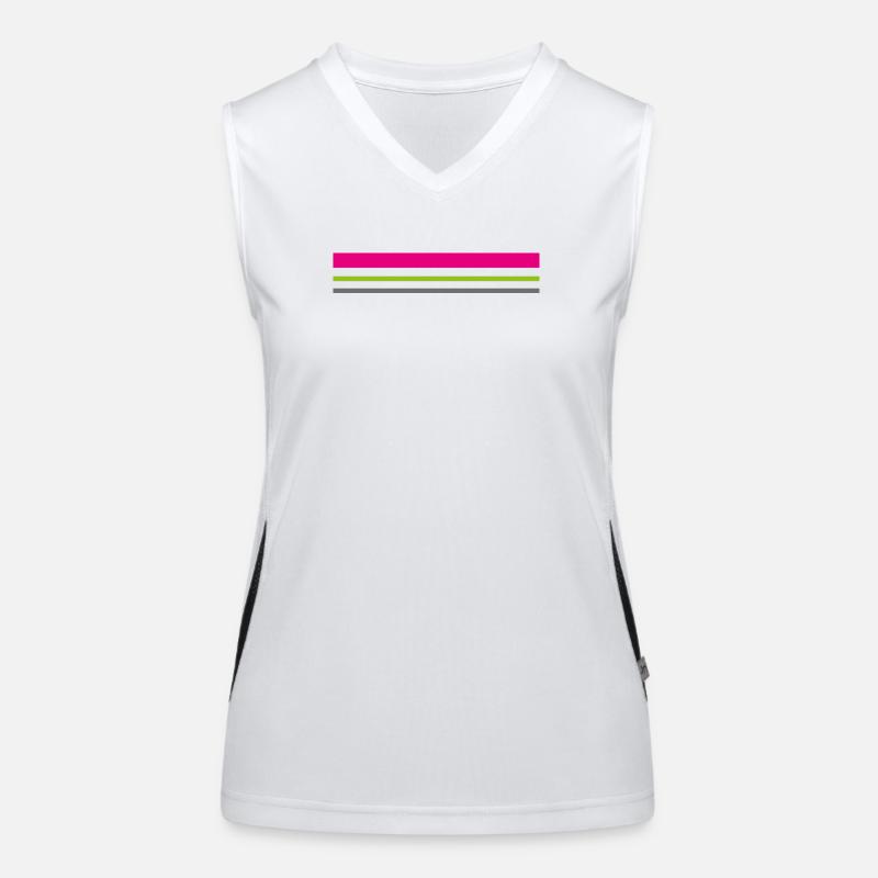 T-shirt features colors pink green gray gift idea Women's Functional Contrast Tank Top