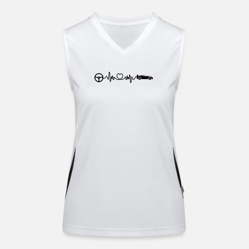 Cardio-Herzfrequenz eines Sportwagens mit Lenker Funktionelles Kontrast-Tank Top für Frauen