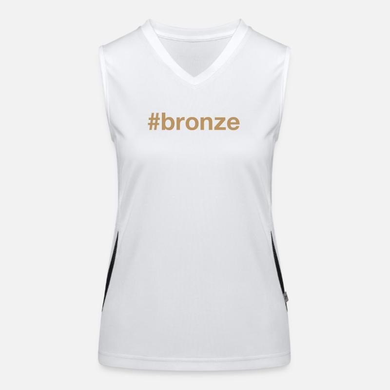BRONZE Hashtag Women's Functional Contrast Tank Top