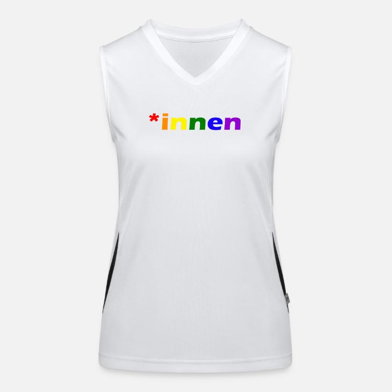 *innen Gendern Funktionelles Kontrast-Tank Top für Frauen
