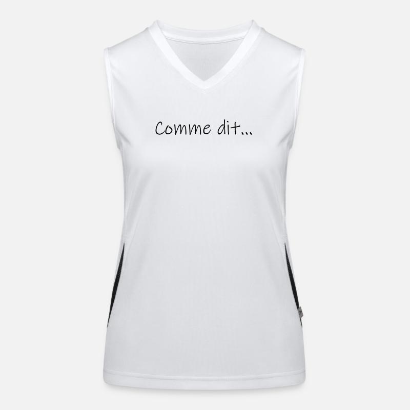 Comme dit... Débardeur respirant contrasté Femme