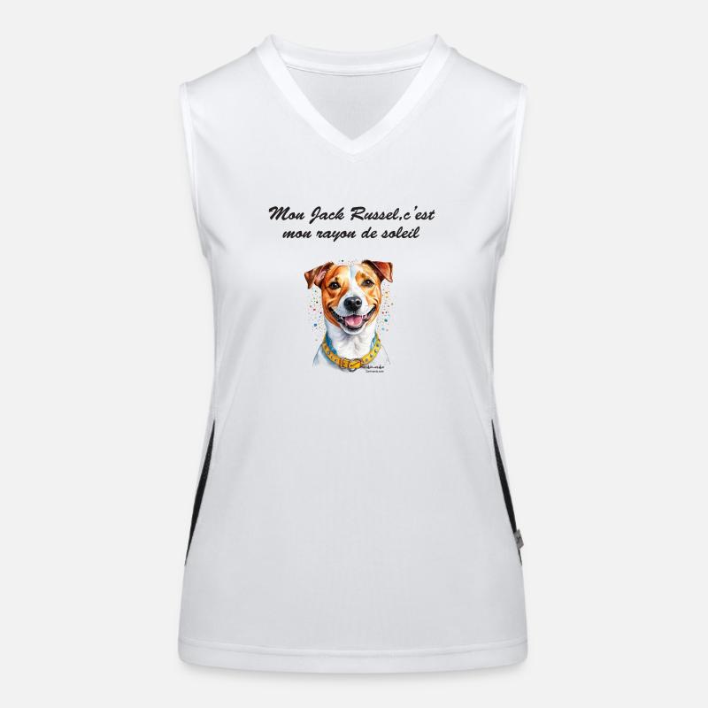 Jack Russel rayon de soleil Débardeur respirant contrasté Femme