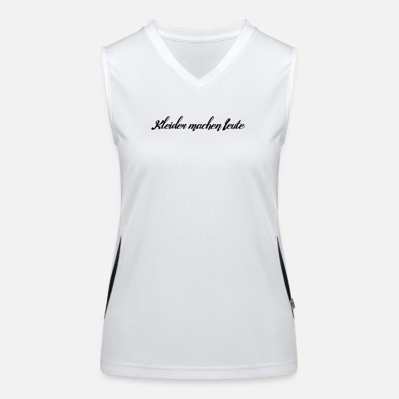 Clothes make the man - Women's Functional Contrast Tank Top - white/black