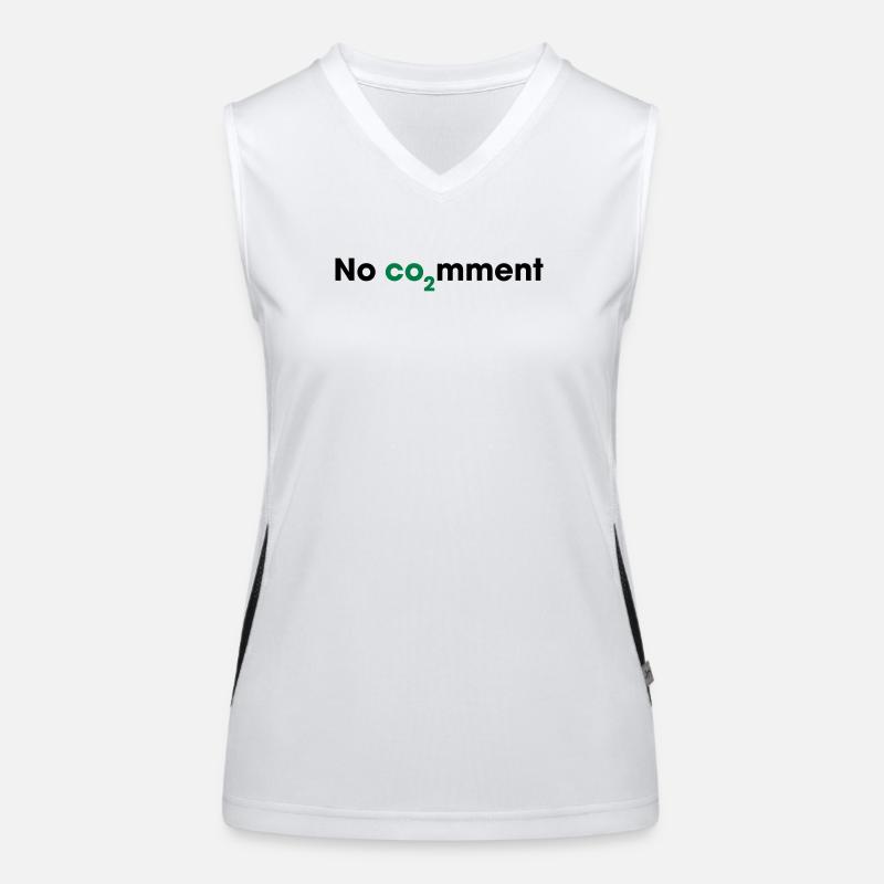 No CO2 Comment – Saubere Energie Statement Funktionelles Kontrast-Tank Top für Frauen