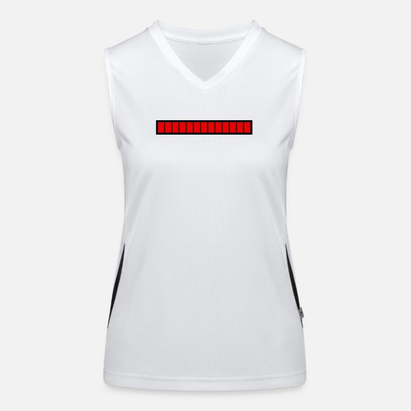 Rectangle loading bar Black Red (100%) Women's Functional Contrast Tank Top
