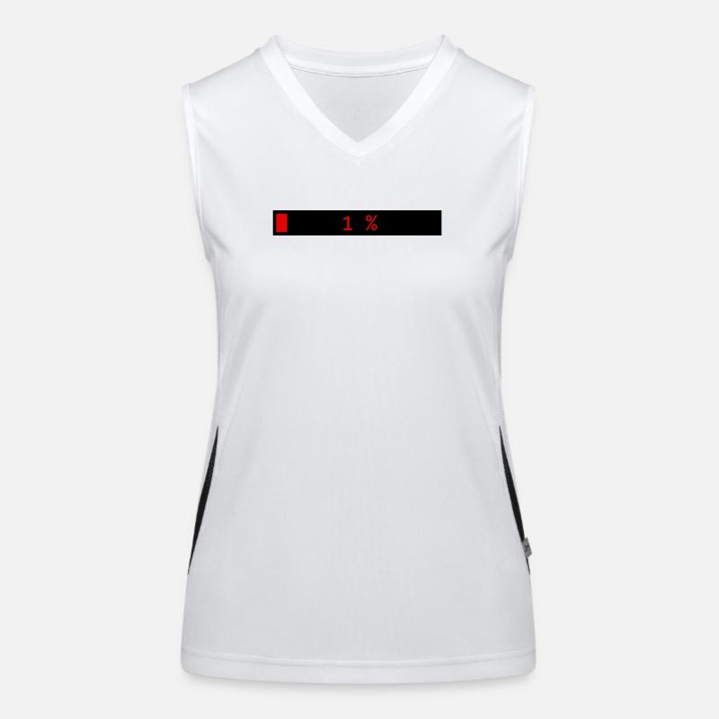 Rectangle loading bar Black Red 1% Women's Functional Contrast Tank Top