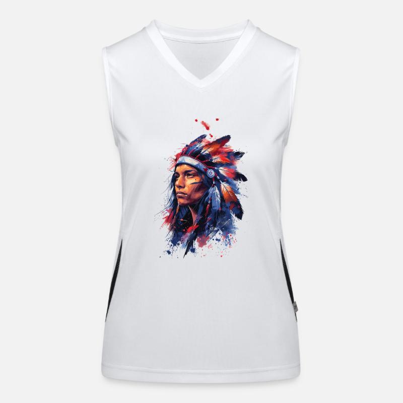 Stammeskrieger Funktionelles Kontrast-Tank Top für Frauen