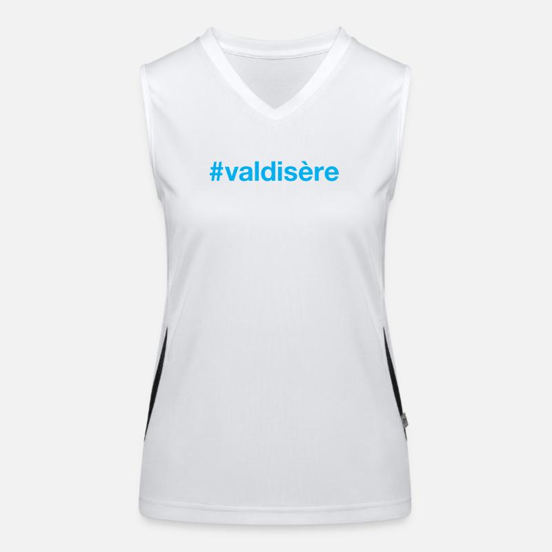 Val d'Isere Hashtag Funktionelles Kontrast-Tank Top für Frauen