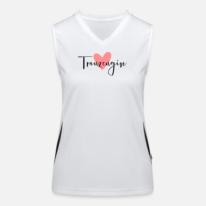 Trauzeugin Herz Funktionelles Kontrast-Tank Top für Frauen