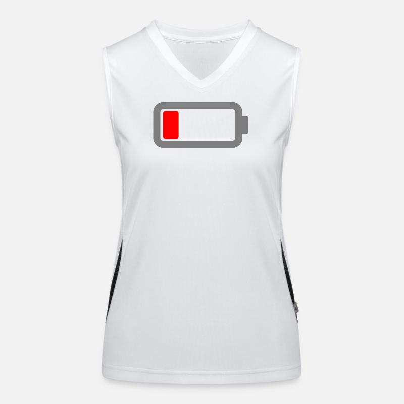 battery empty Women's Functional Contrast Tank Top
